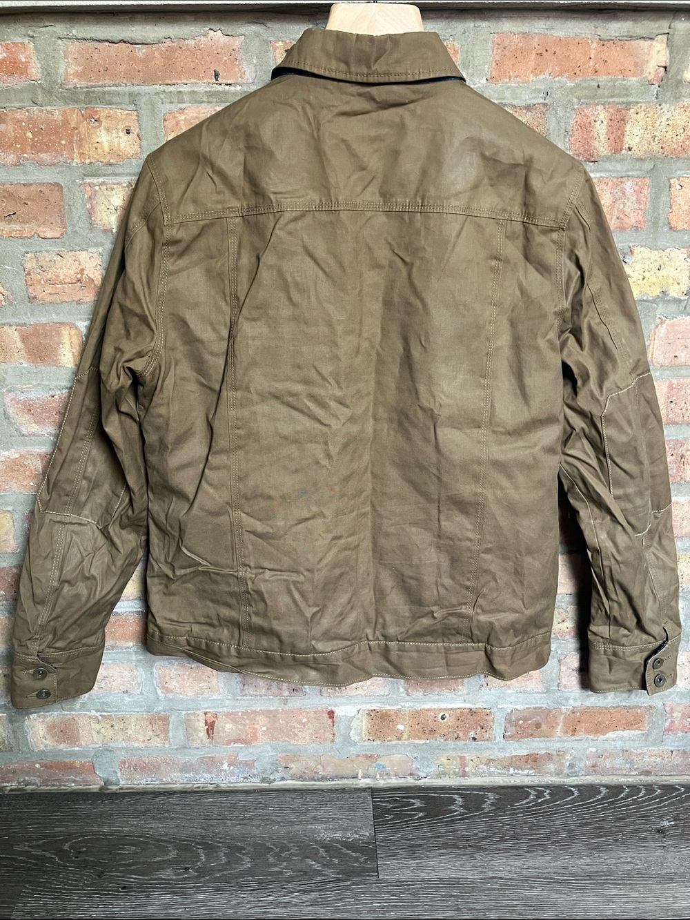 Jeremiah tan canvas jacket blue patterned blanket lining. - Picture 5 of 17